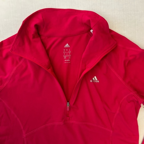 Adidas Climate women’s pullover active wear qtr zip long sleeve top Sz-M. Y13 - Picture 5 of 10